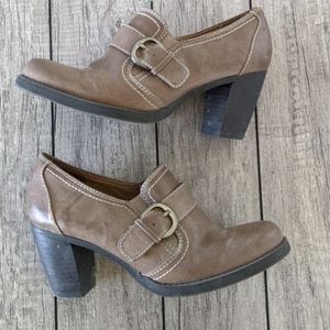 Taupe Slip On shoe bootie
